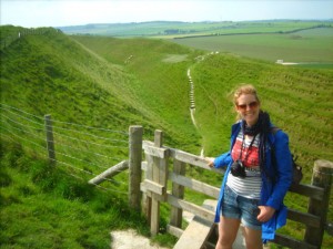 Erin at Maiden Castle Hillfort, Dorset